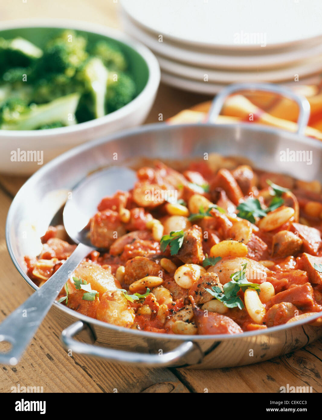 Smoked Sausage Cassoulet Traditionally a rustic French dish, this easy version makes a warming