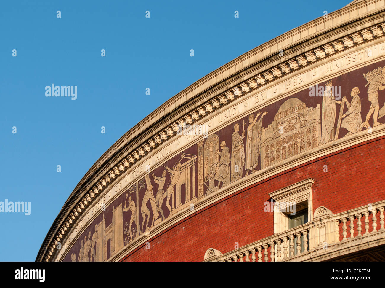 Facade Detail, Royal Albert Hall, South Kensington, City of Westminster, London, England, UK