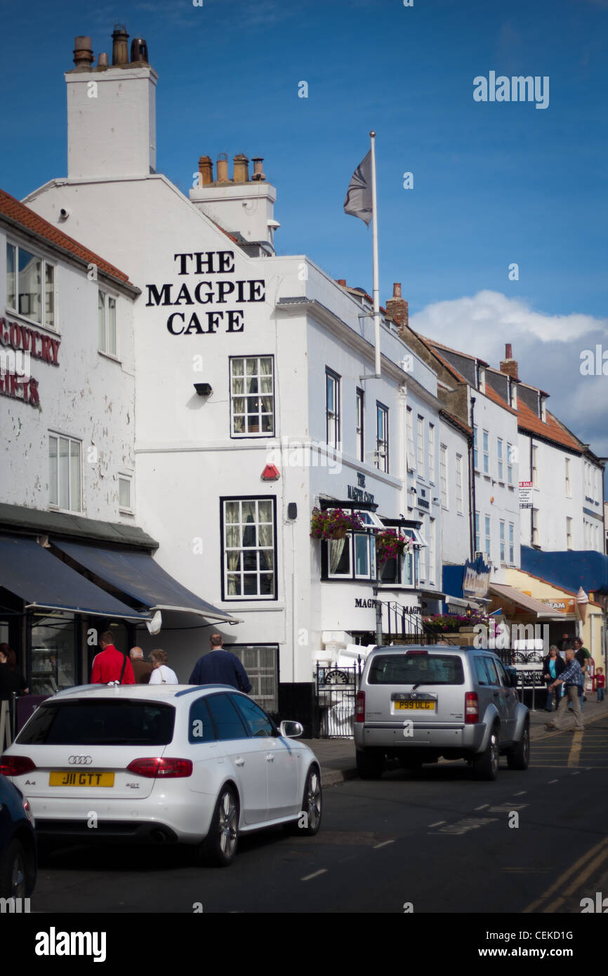 The Magpie Cafe in Whitby a well known cafe restaurant by the famous chef Jamie Oliver. Stock Photo