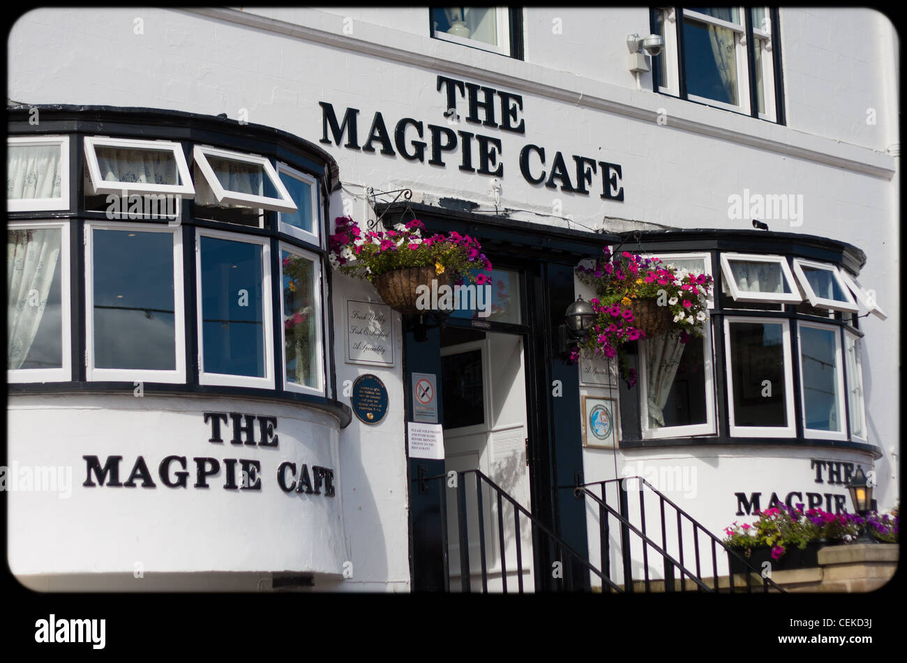 The Magpie Cafe in Whitby a well known cafe restaurant by the famous chef Jamie Oliver. Stock Photo