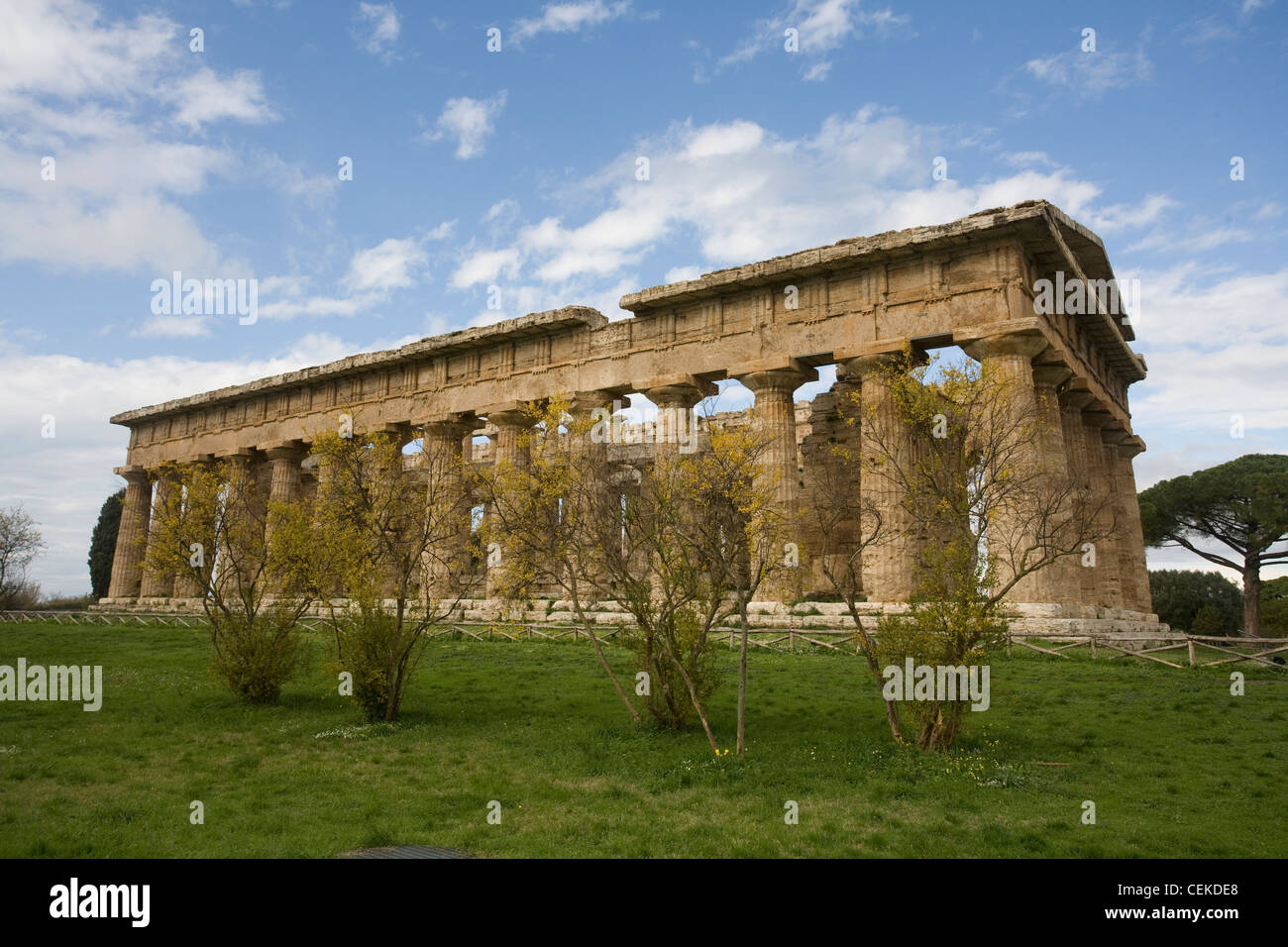 best preserved temples Magna Graecia Temple 'of Neptune' Paestum (Greek Poseidonia) called seemed logical imposing temple in Stock Photo