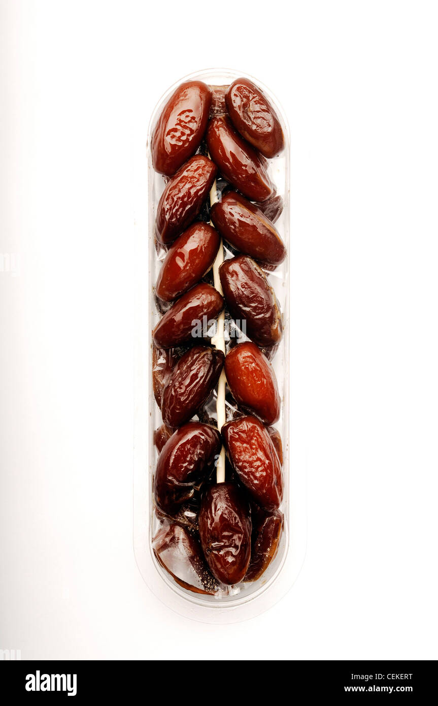 An open packet of sticky dried dates Stock Photo Alamy