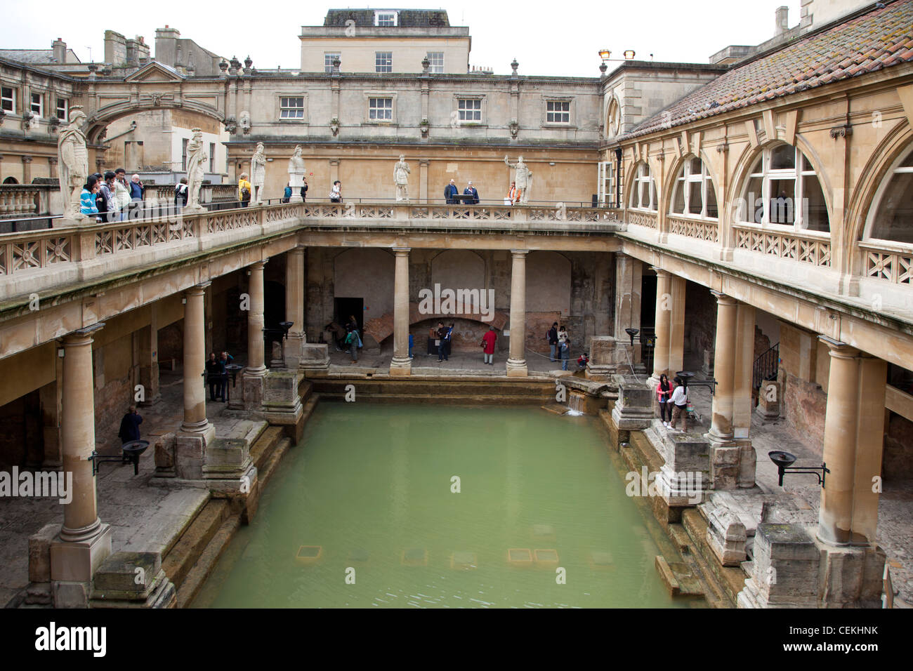 England, Somerset, Bath, Bath Abbey, Roman Baths Stock Photo Alamy