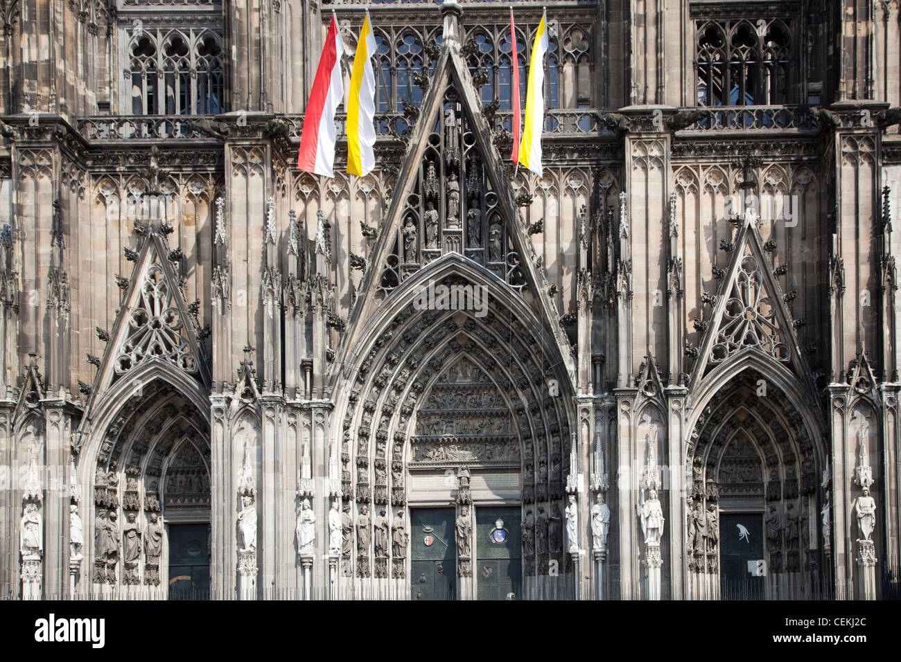 Germany, Cologne, Cologne Cathedral, Southern Facade, General View Stock Photo