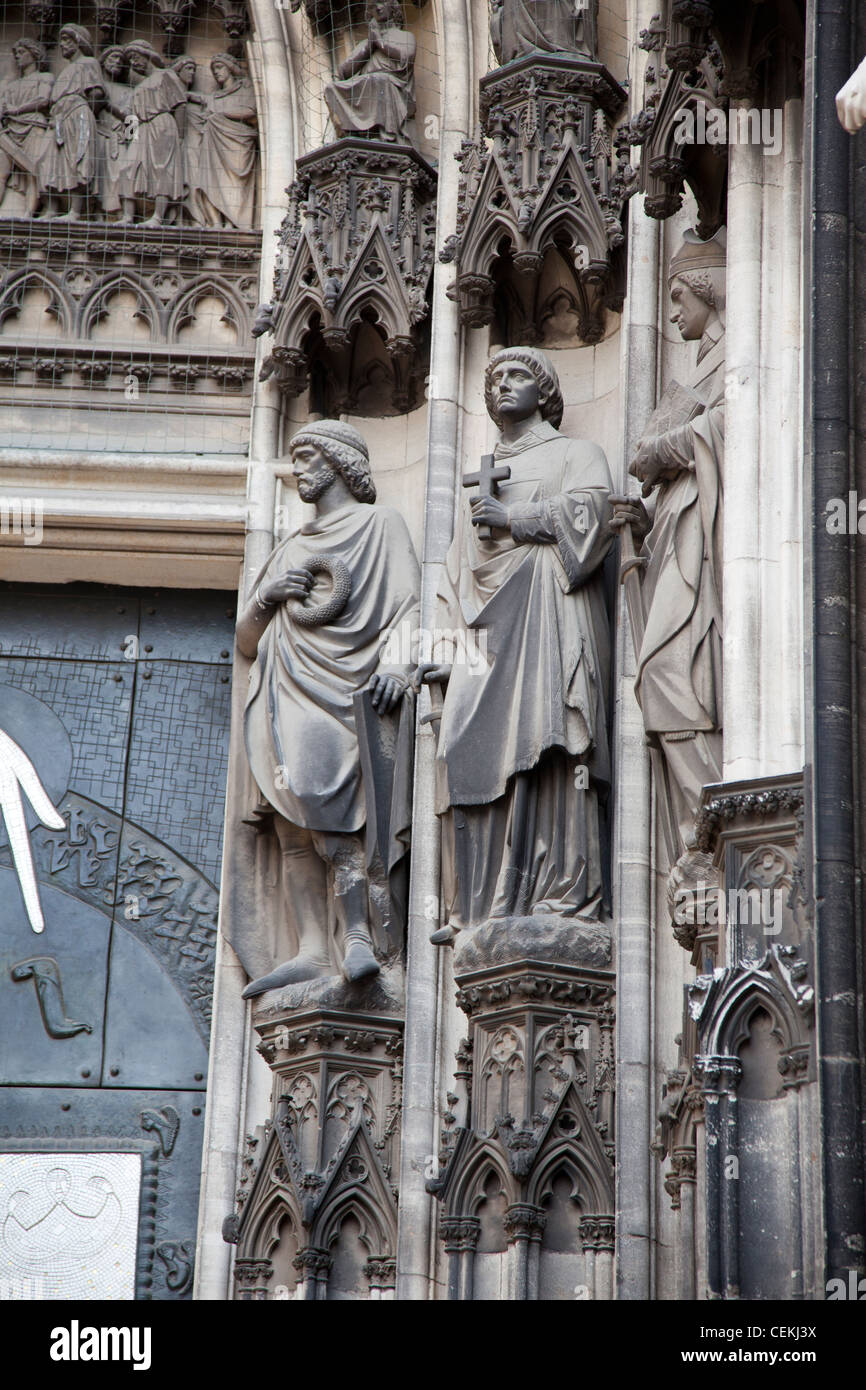 Germany, Cologne, Cologne Cathedral, South Facade, Right Portal, Portal