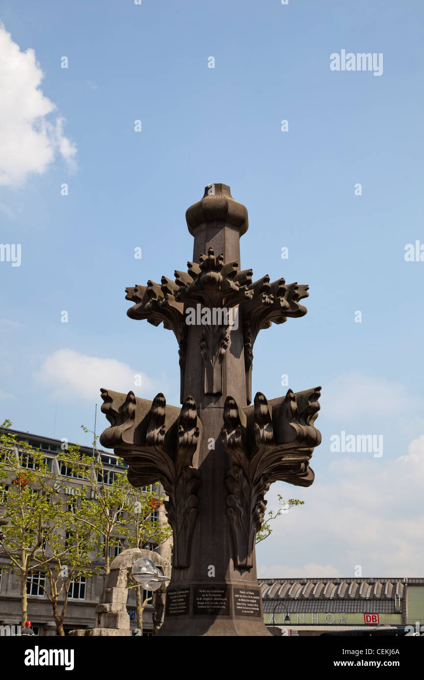 Germany, Cologne, Stone Finial Stock Photo
