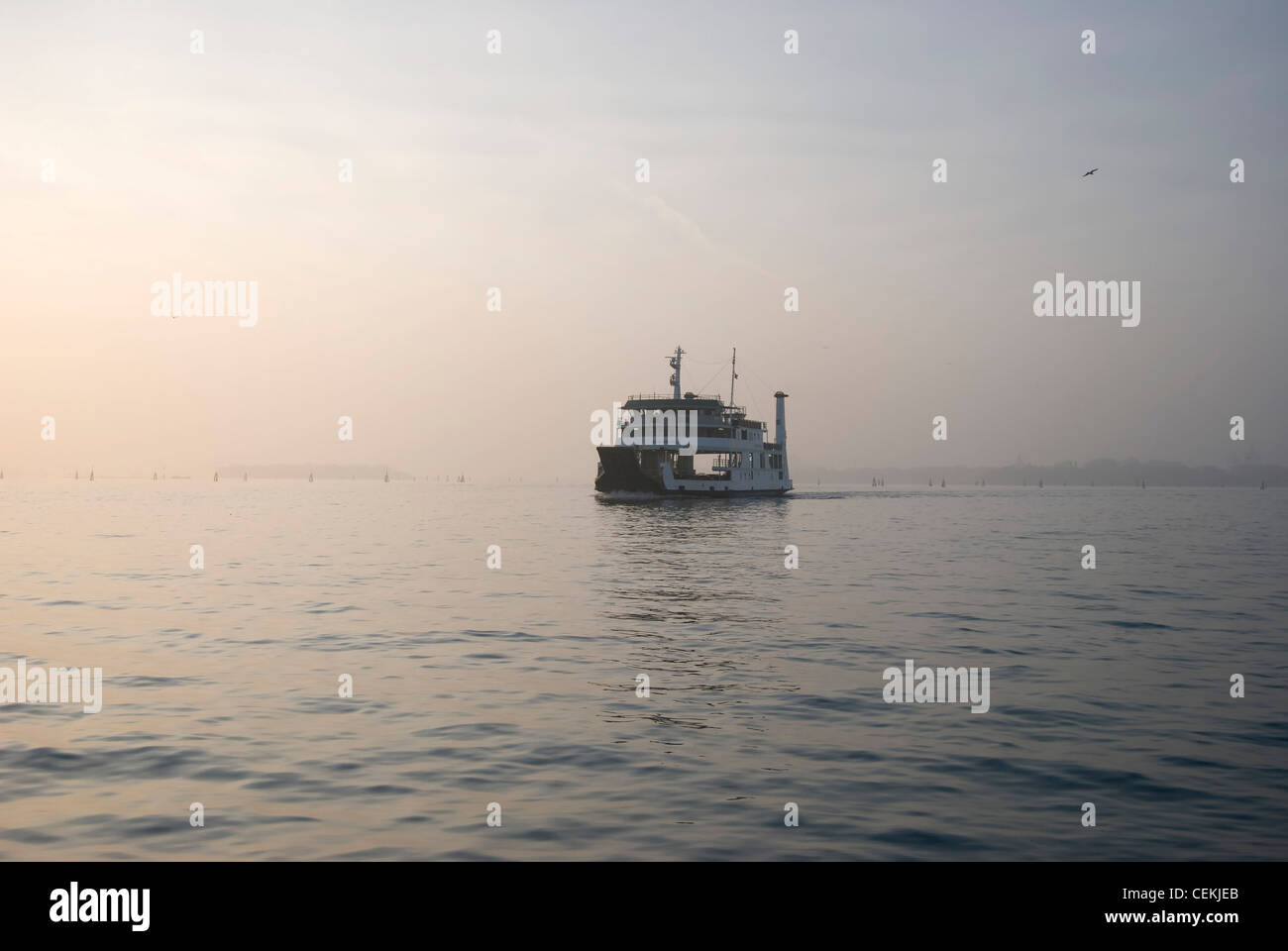 Ferry in the lagoon of Venice Stock Photo - Alamy