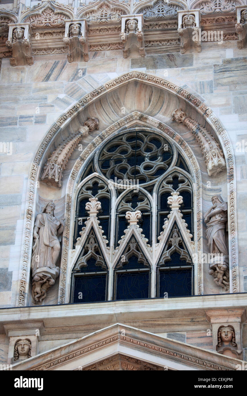 Italy, Milan, Milan Cathedral, Windows Stock Photo
