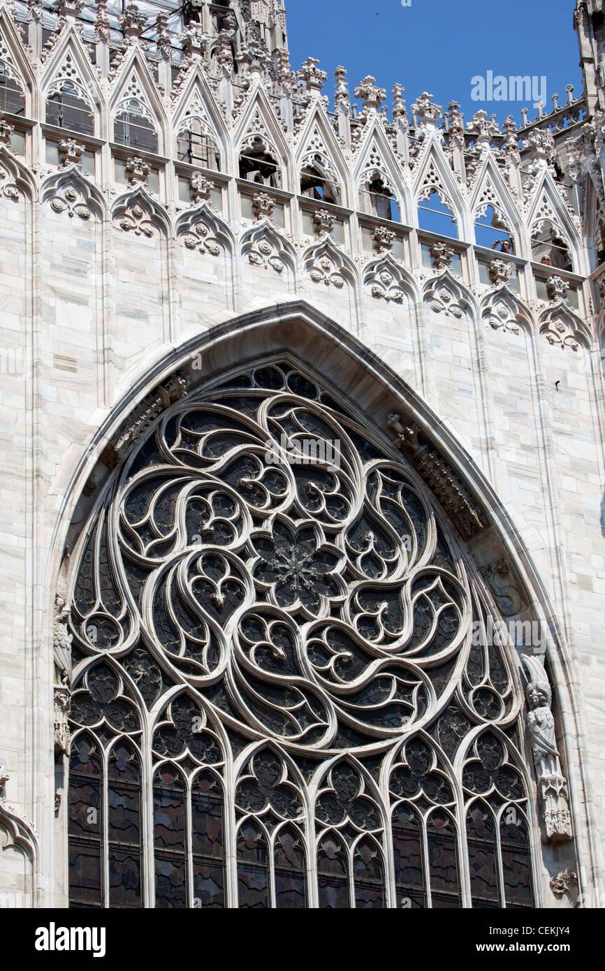 Italy, Milan, Milan Cathedral, Rose Window Stock Photo - Alamy