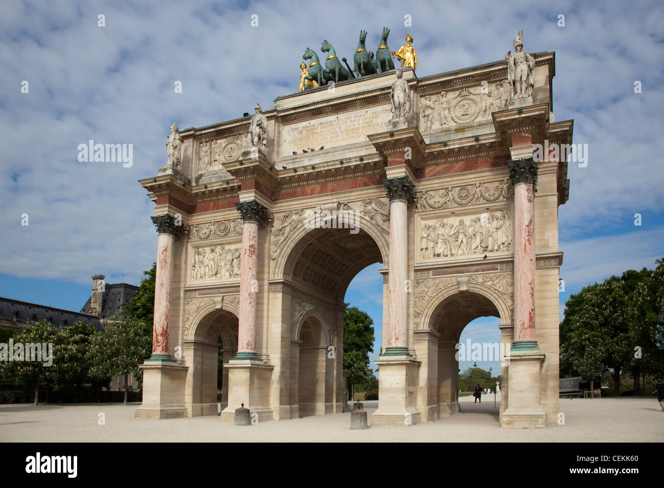 France, Paris, The Arch of Triumph of the Carrousel Stock Photo