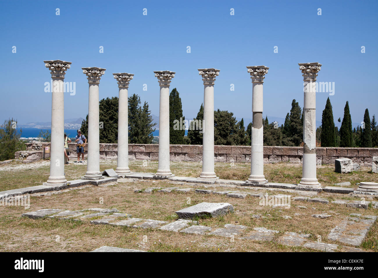 Greece, Kos Islands, Askelepieon, Colonnade Stock Photo