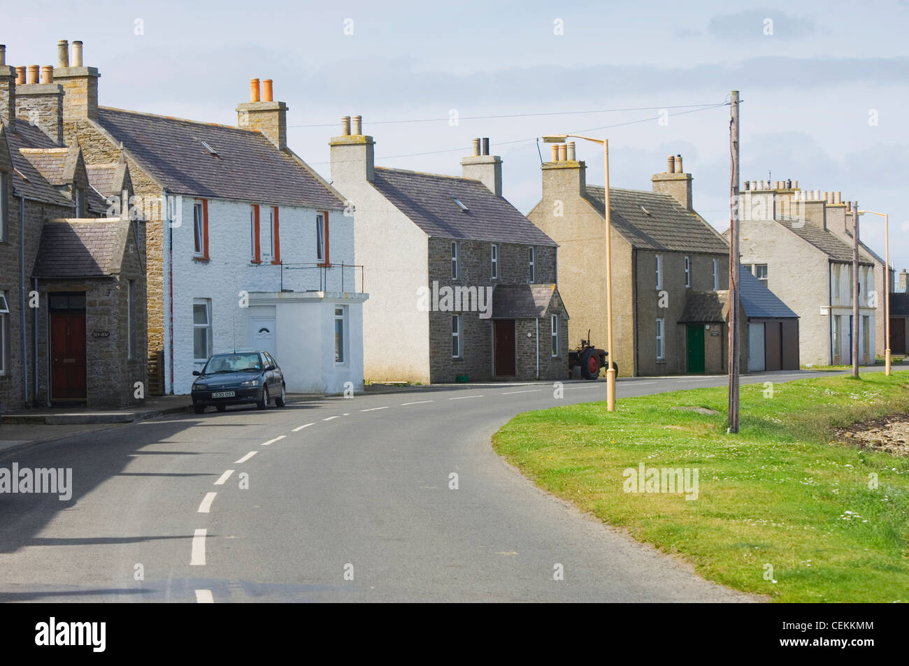 Whitehall village on the island of Stronsay, Orkney, Scotland. Stock Photo
