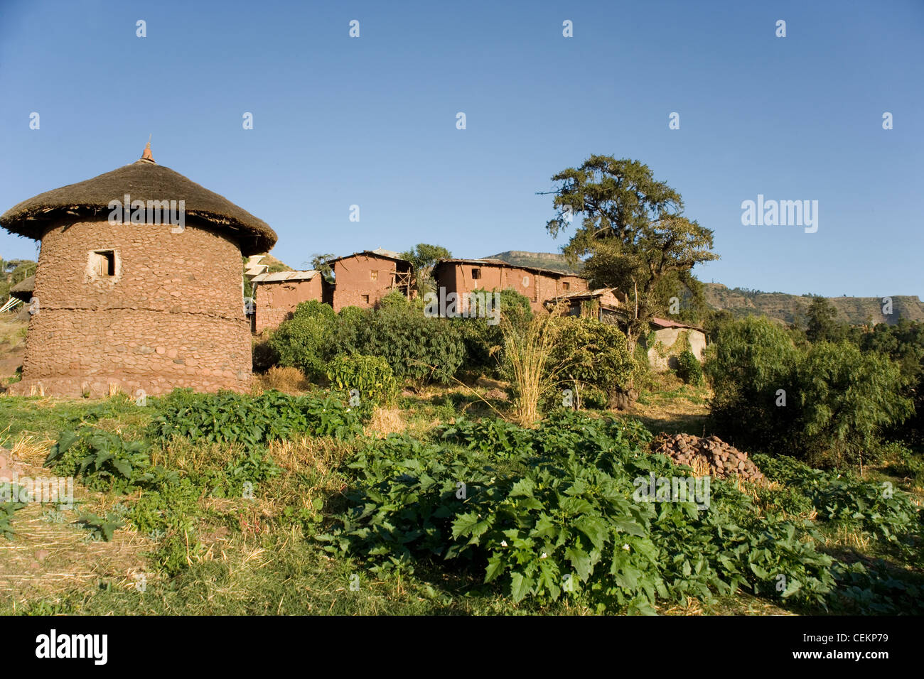 Traditional houses in Lalibela in Ethiopia Stock Photo Alamy