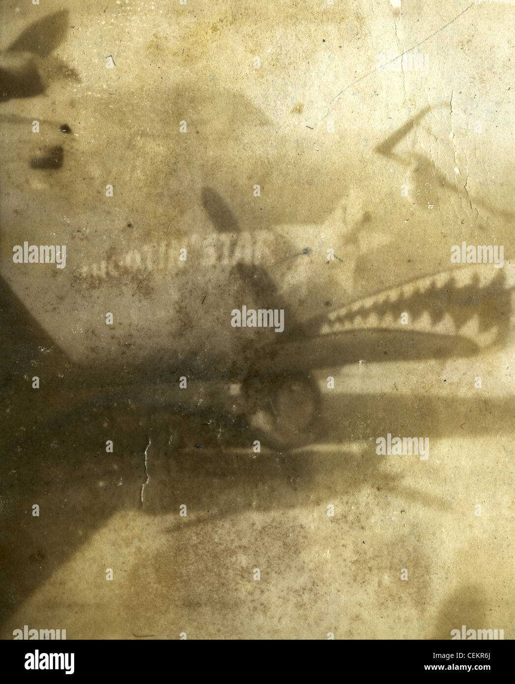308th Bomb Group, 14th Army Air Force, China Burma India, World War II WWII. shootin' star nose art B 24 airplane bomber Stock Photo
