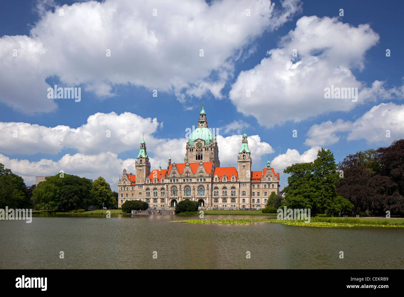 The New City Hall / Neues Rathaus in Hannover, Lower Saxony, Germany Stock Photo
