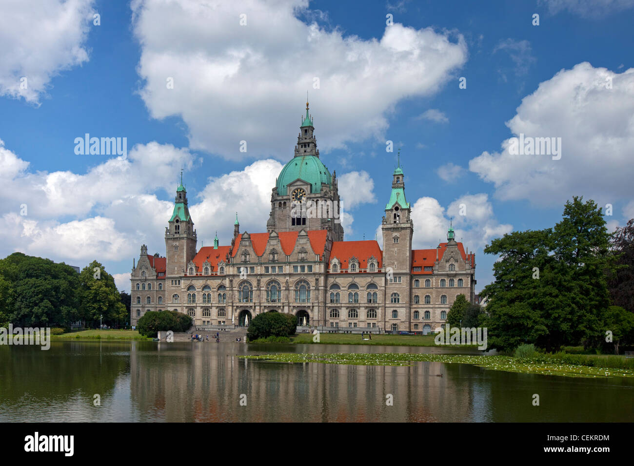 The New City Hall / Neues Rathaus in Hannover, Lower Saxony, Germany Stock Photo