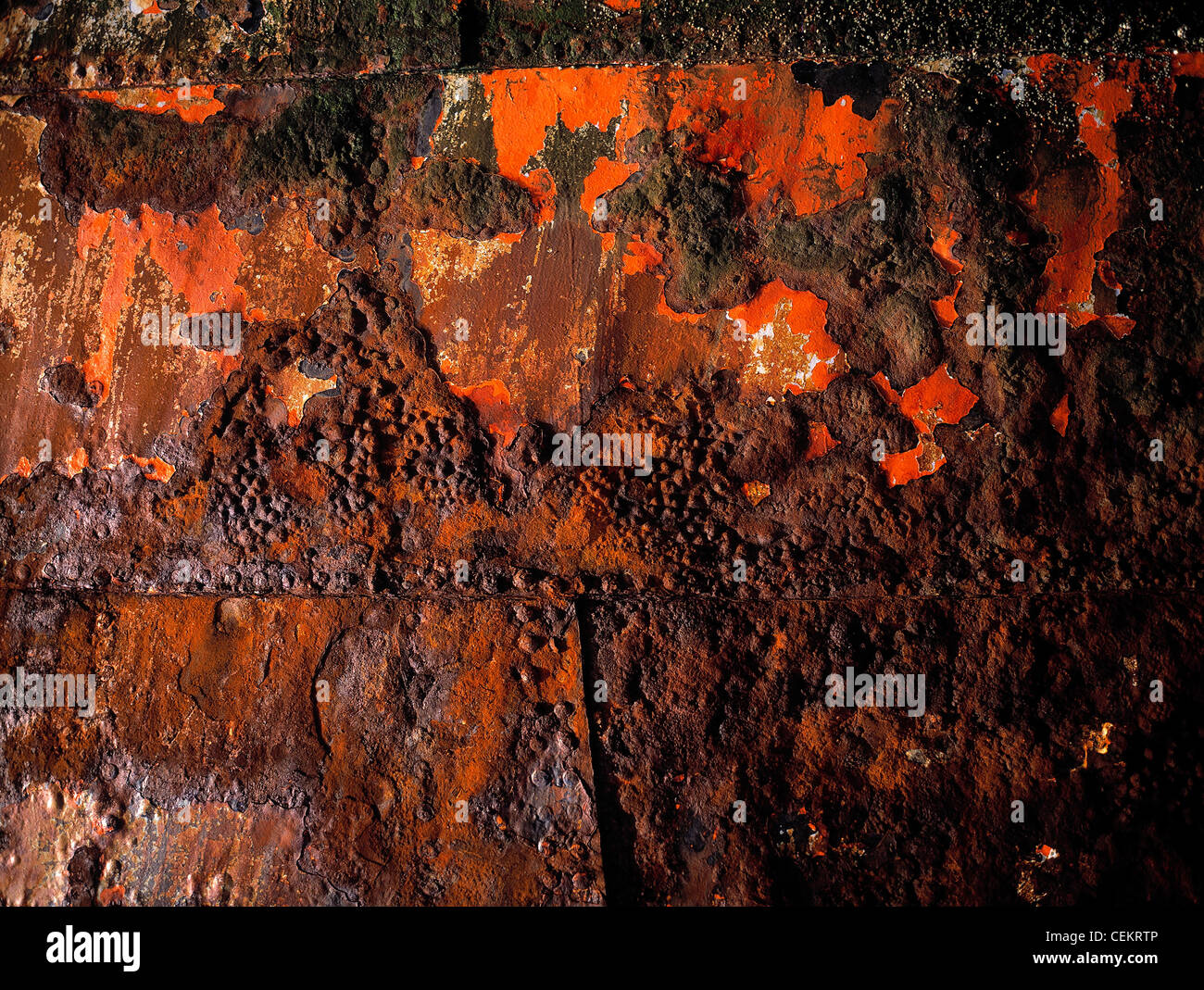 Rust On Wrecked Boat At Baltray Beach In County Louth, Ireland Stock ...