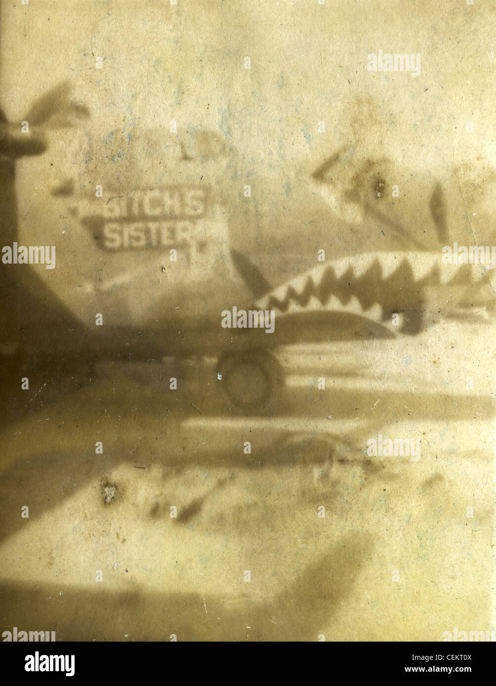 308th Bomb Group, 14th Army Air Force, China Burma India, World War II WWII. the bitch's sister nose art on b24 airplane Stock Photo