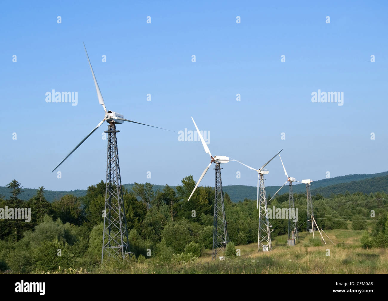 wind turbines is on a background sky Stock Photo - Alamy