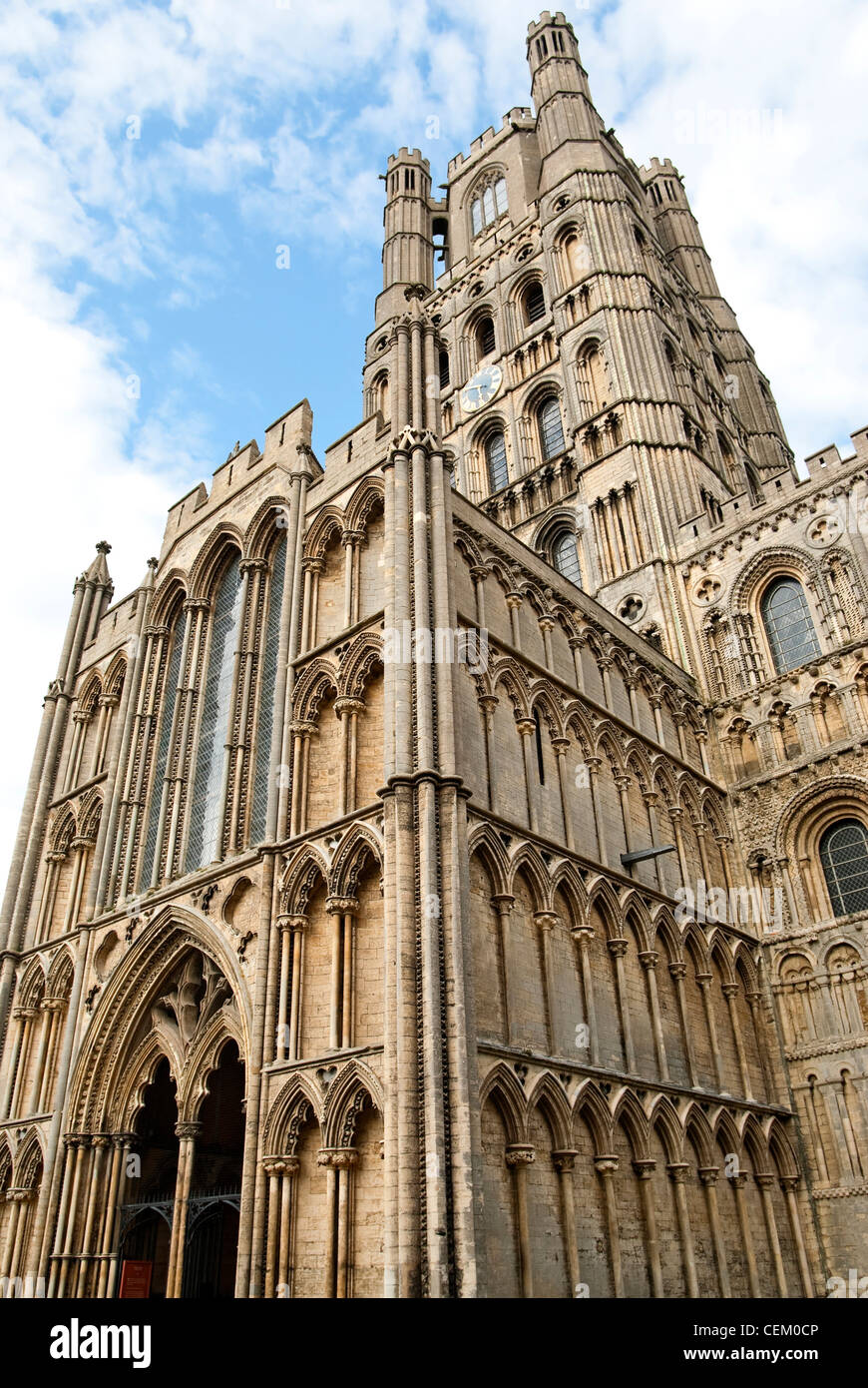 Cathedral Church of the Holy and Undivided Trinity in Ely, known as the 'Ship of the Fens'. Stock Photo