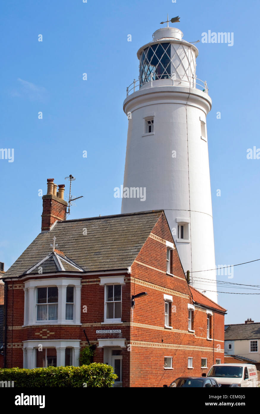 Southwold lighthouse was constructed in 1887 by Trinity House, England Stock Photo