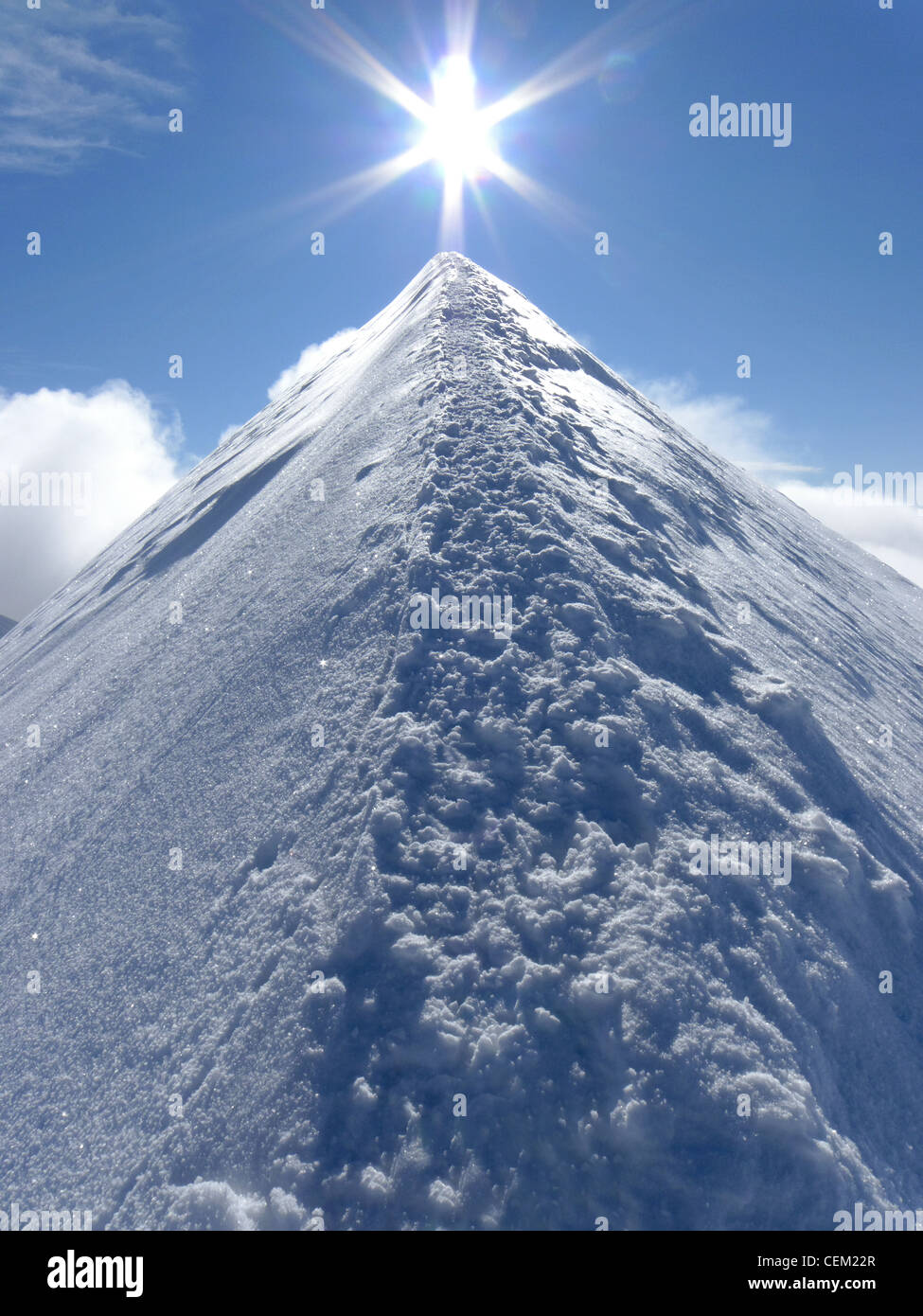 The summit ridge of the Parrotspitze Monte Rosa massif Stock Photo