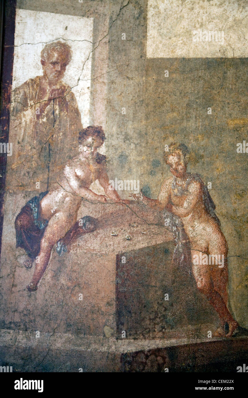 Italy, Naples Museum, from Pompeii, House of the Dioscuri, Medea premeditating the Murder of her Children Stock Photo