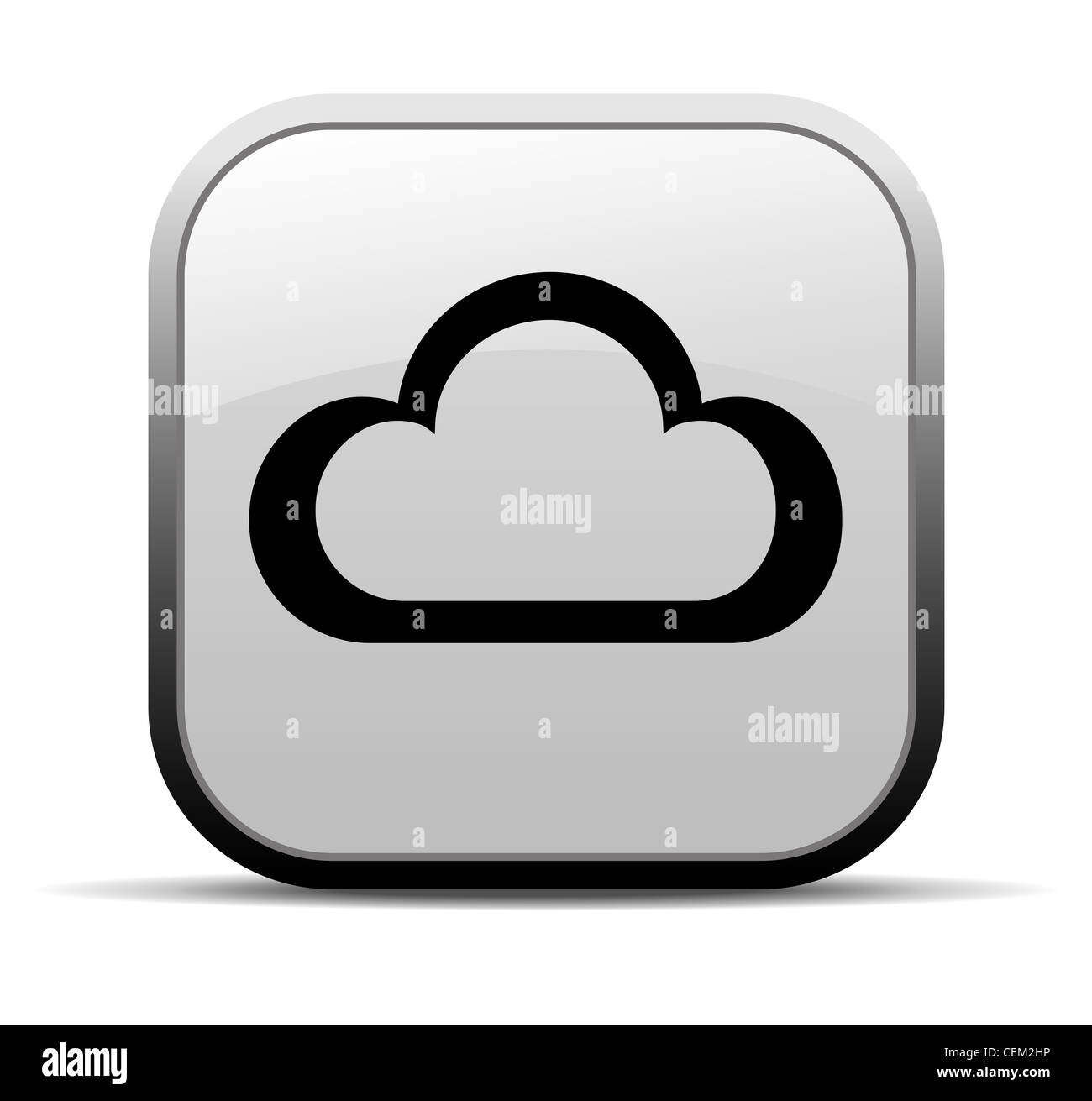 Cloud Computing Internet button Icon Stock Photo