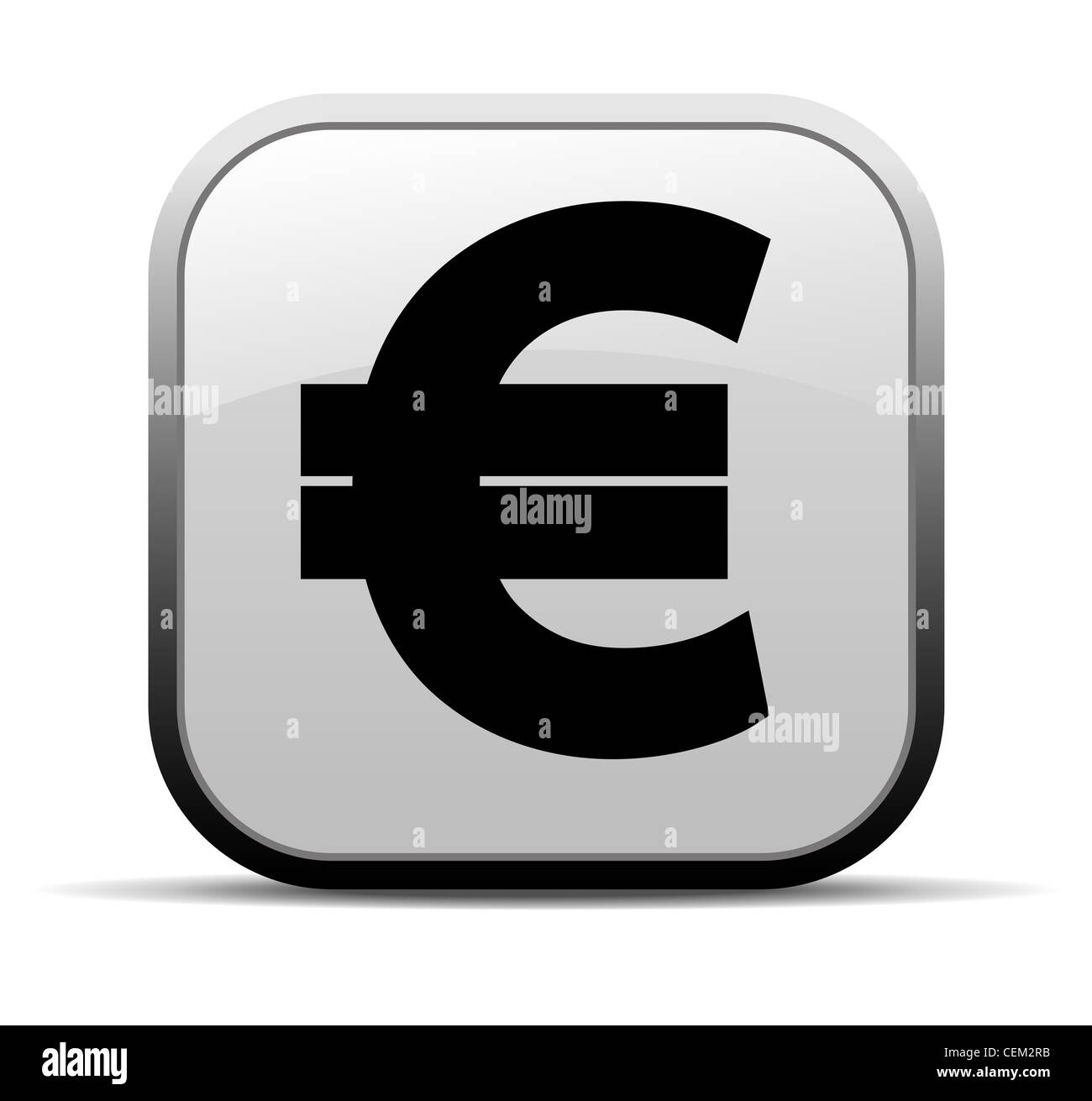 Euro, Internet button Icon apps Stock Photo - Alamy