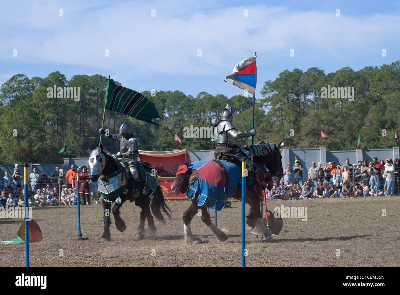 The annual Hoggetowne Medieval Faire in Gainesville Florida, knights in