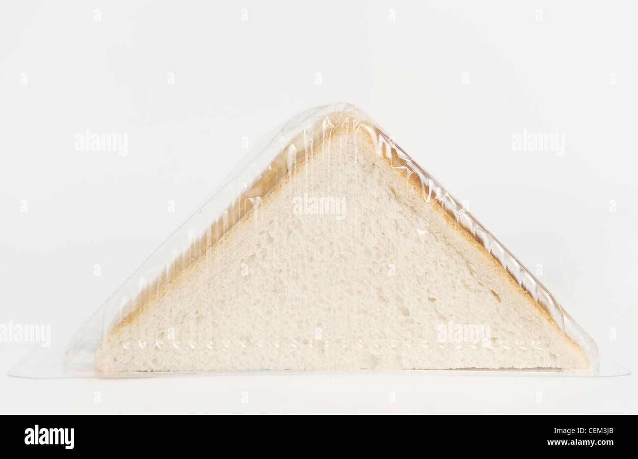 Prepacked white bread sandwich Stock Photo Alamy