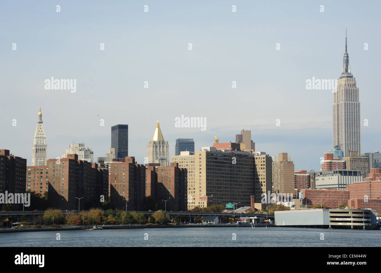 Buildings many towers masonry skyscrapers rising manhattan skyline
