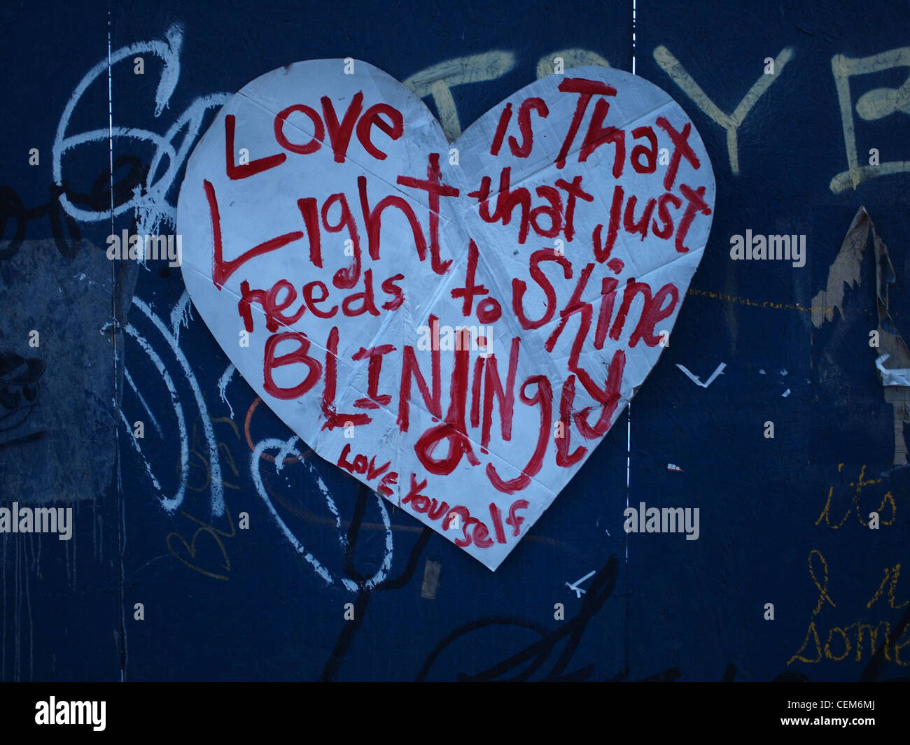 Valentine's Day wall art, Brooklyn, New York Stock Photo Alamy