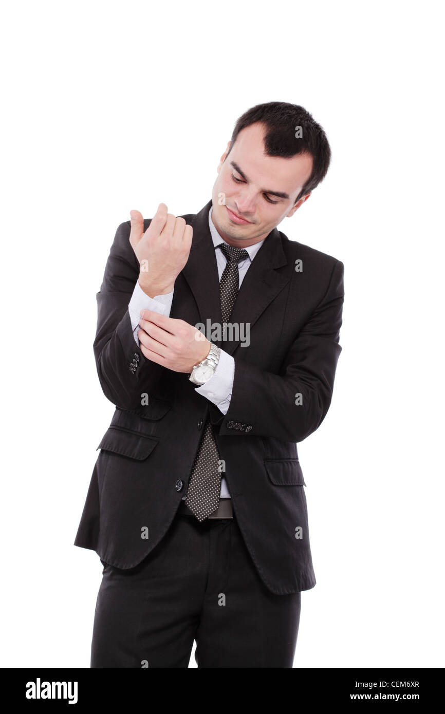 portrait of a young businessman isolated on white background Stock ...