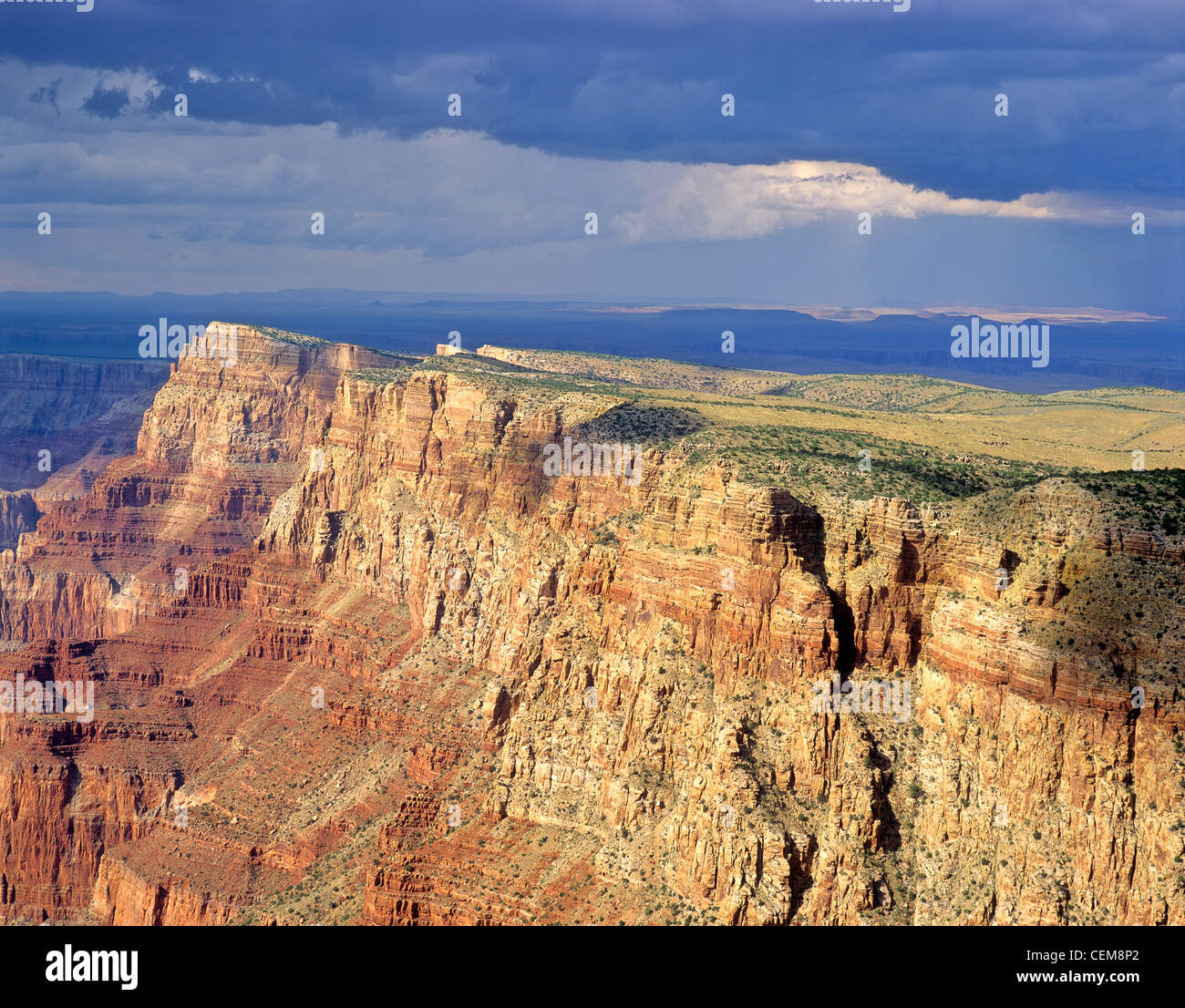 Palisades of the Desert, viewed from South Rim at Desert View, Grand Canyon National Park, Arizona, USA Stock Photo