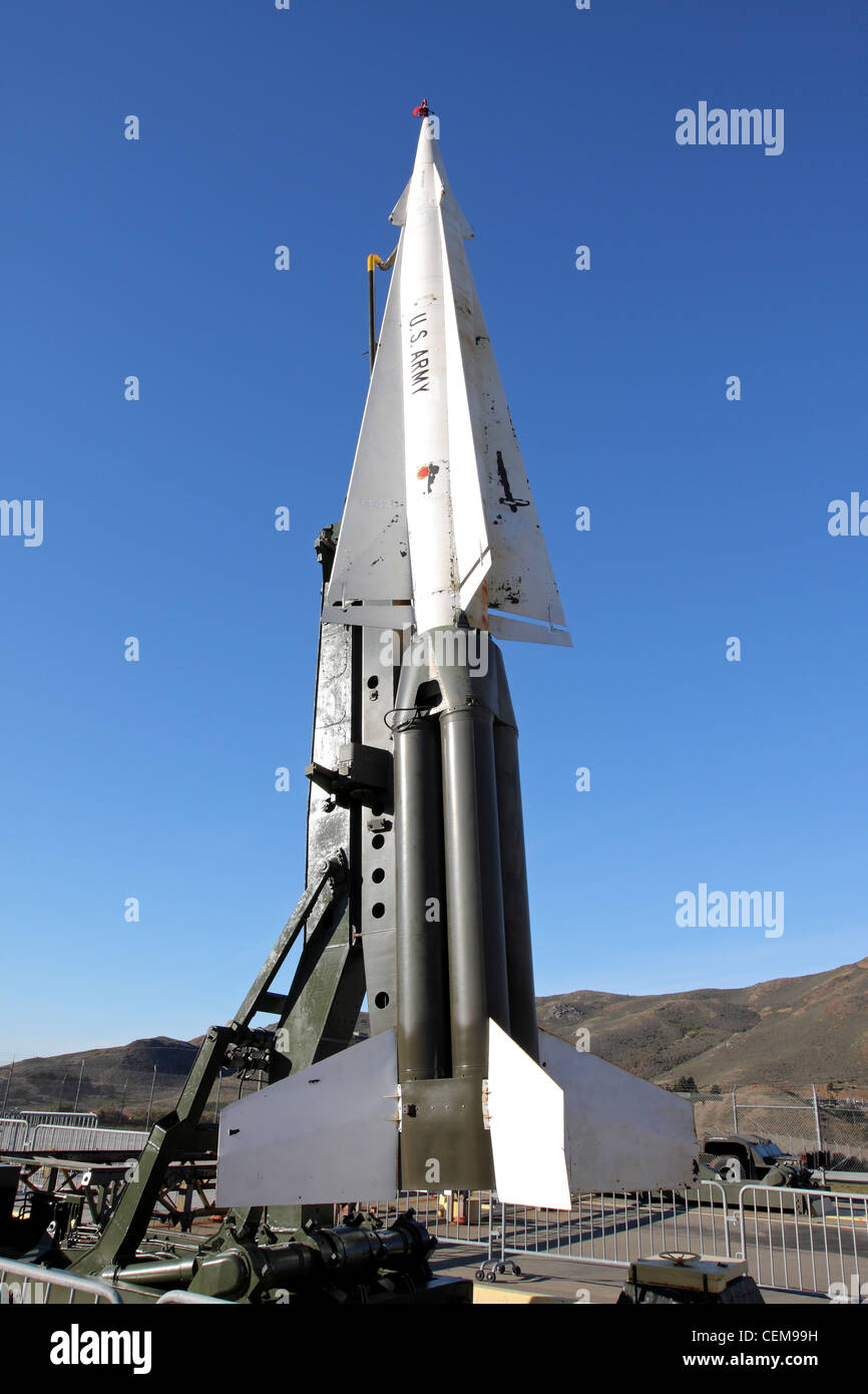 Nike Hercules missile sits on the launcher at the SF-88 Nike Missile base  at the Marin Headlands north of San Francisco Stock Photo - Alamy