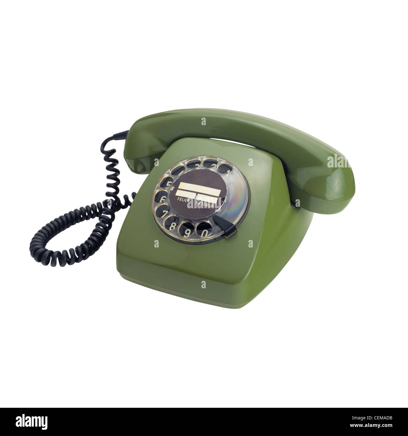 Old phone isolated on white background Stock Photo - Alamy