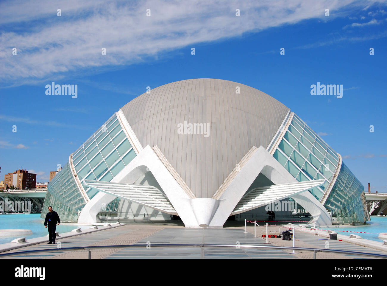 L'Hemisfèric, IMAX cinema, designed by Calatrava, City of Arts and Sciences, Valencia, Spain Stock Photo