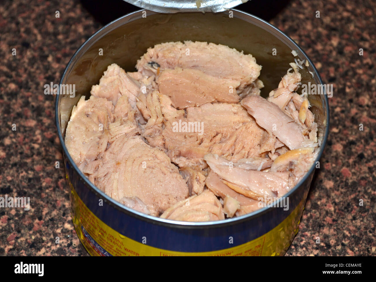 inside a can of tuna Stock Photo Alamy