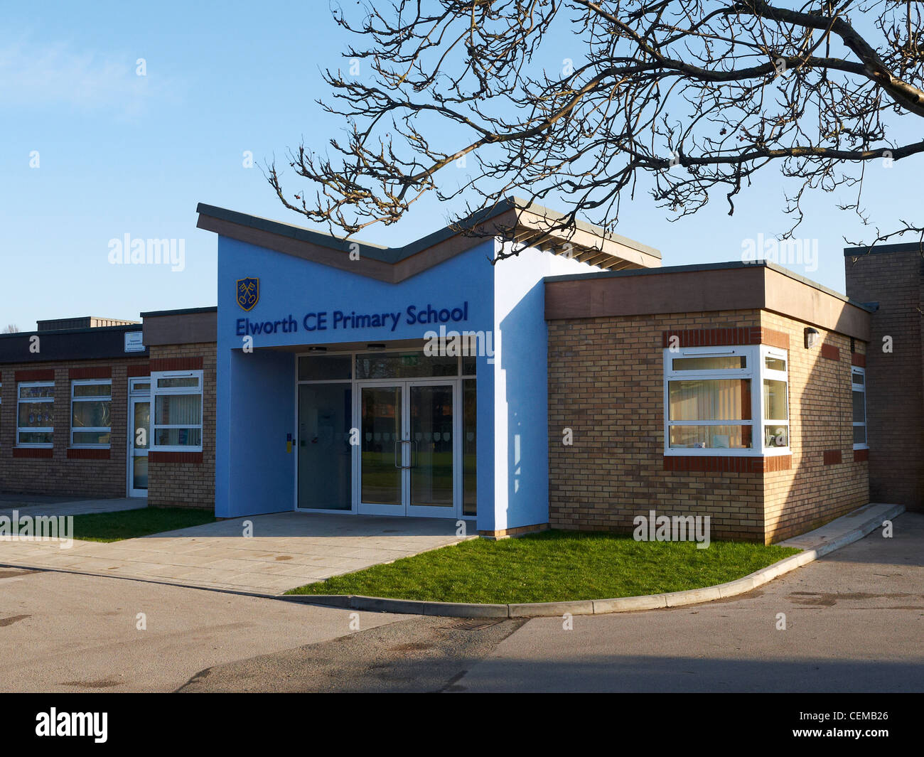 Entrance to Elworth Church of England Primary School Sandbach Cheshire UK Stock Photo