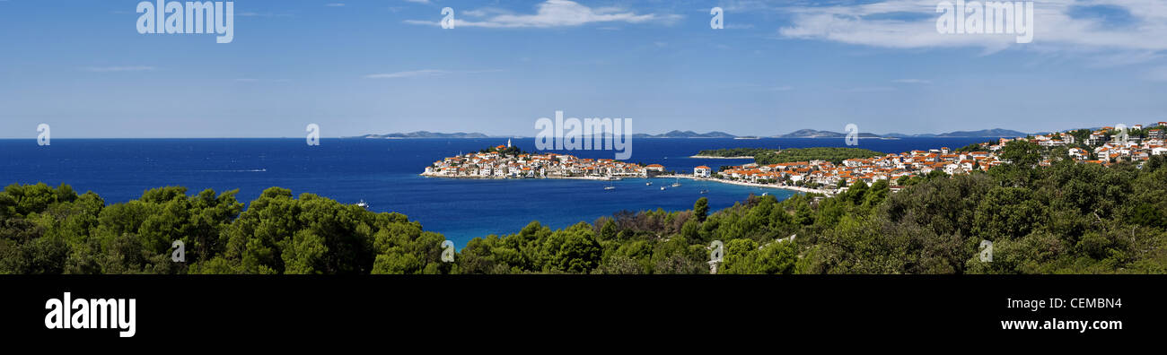 view of primosten town coastline, croatia Stock Photo