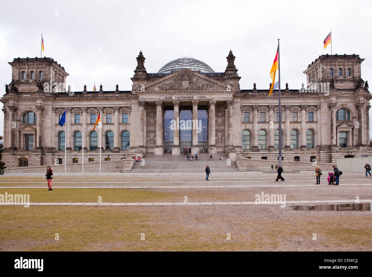 The Bundestag. The German Parliament and Government Building in Berlin. Stock Photo