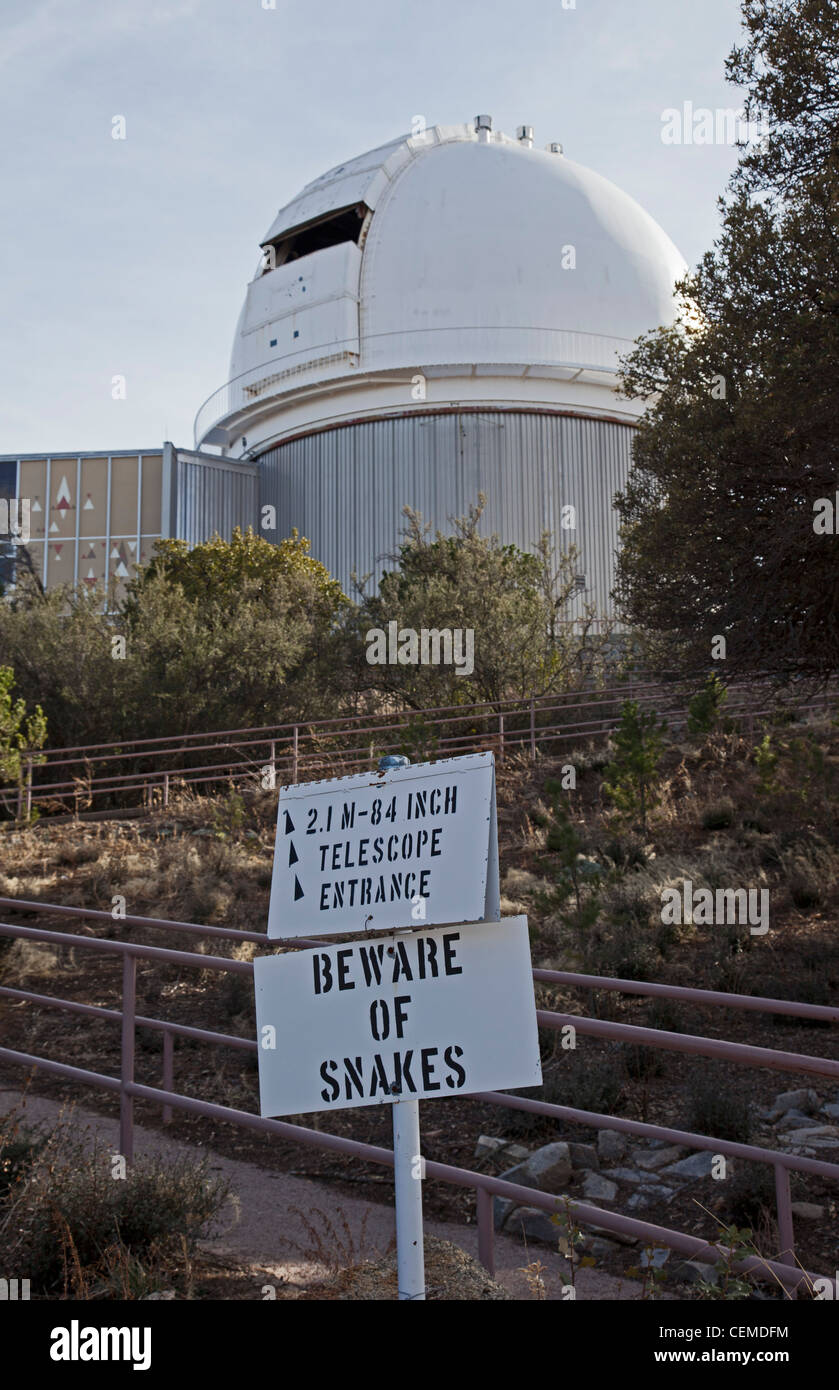 Sells, Arizona - The 2.1-meter telescope at the Kitt Peak National Observatory. Stock Photo