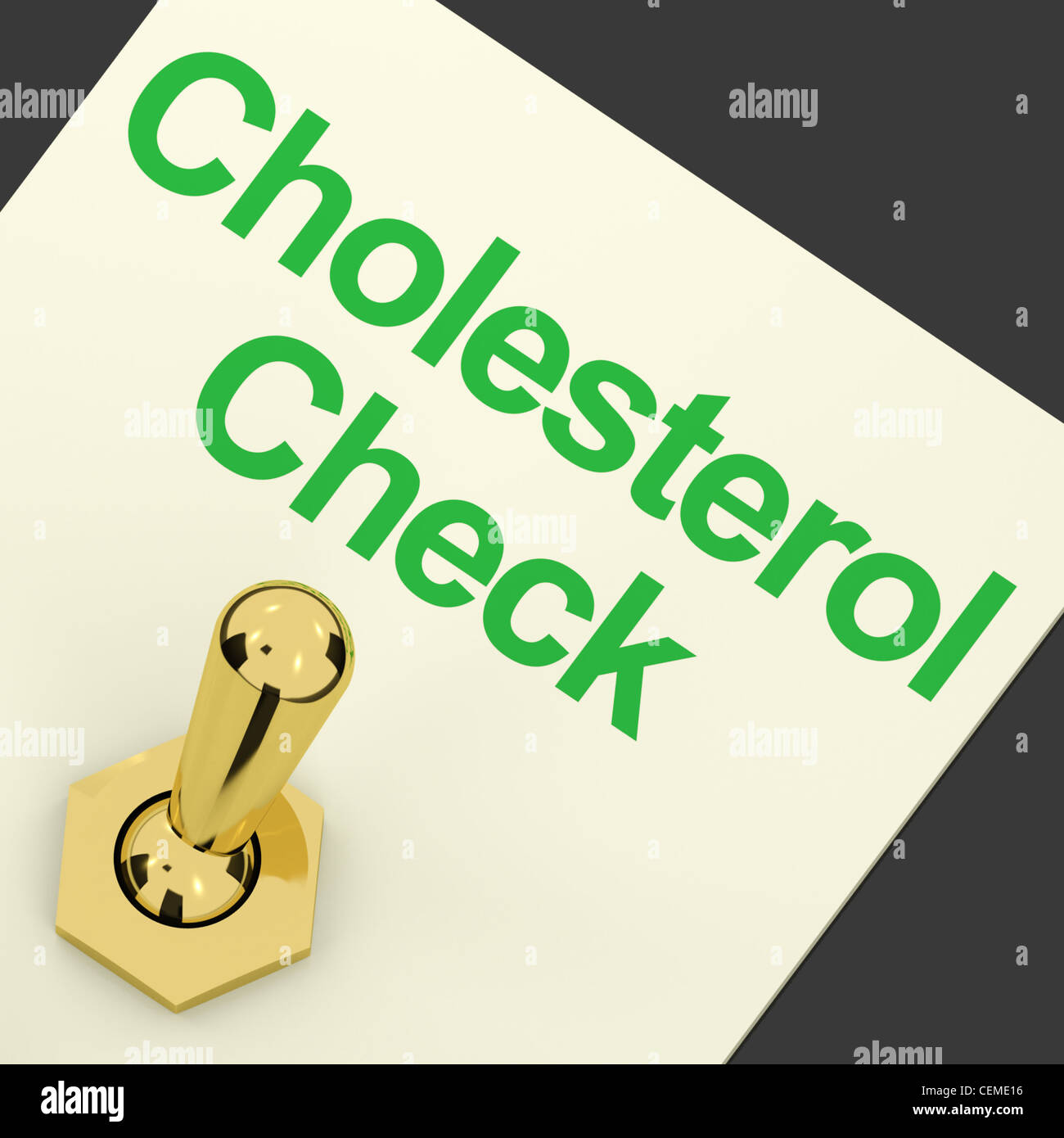 Cholesterol Check Switch On As Check For Hdl Level Stock Photo Alamy