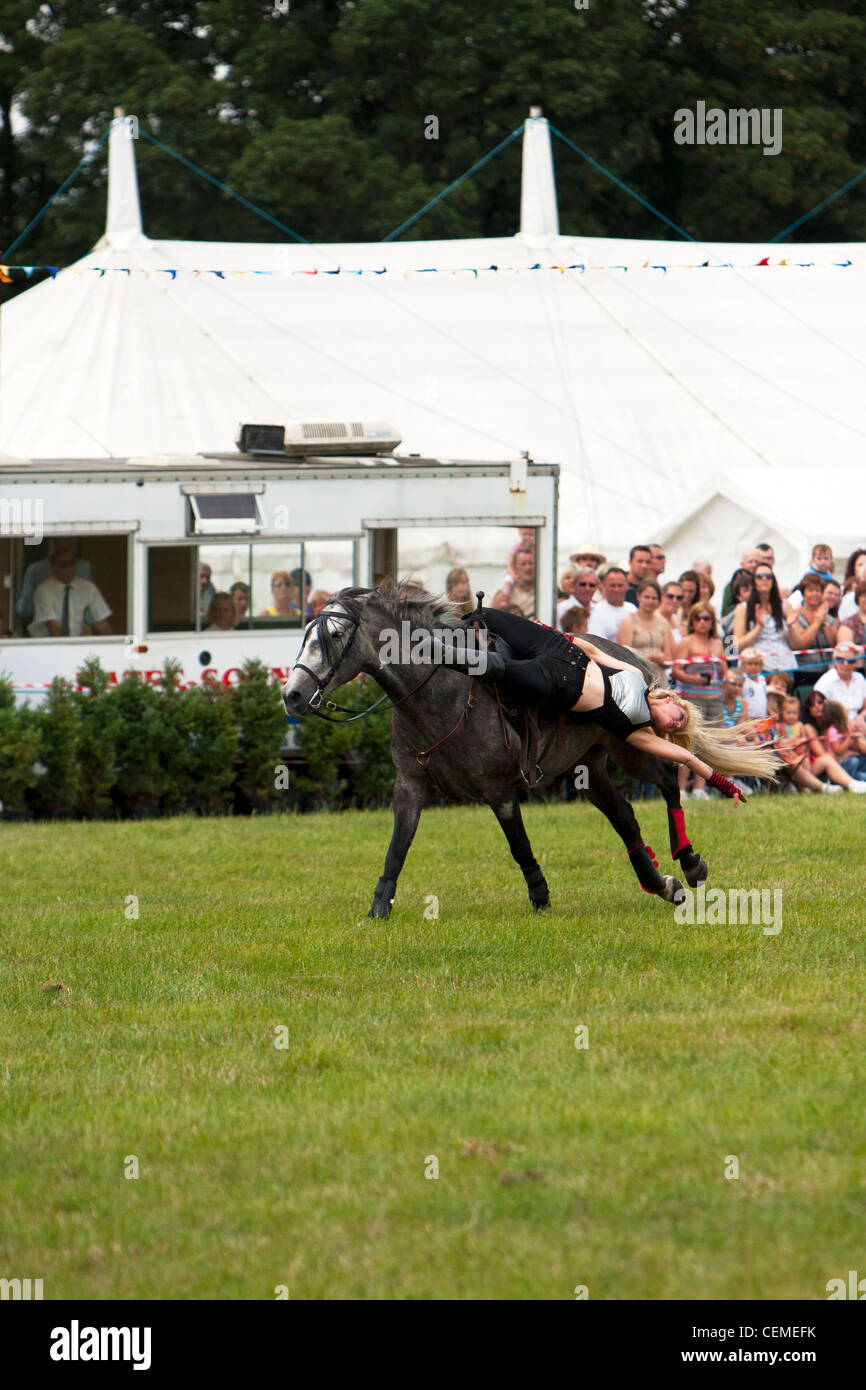 Cossack display horse riding team showing their skills and horsemanship Stock Photo