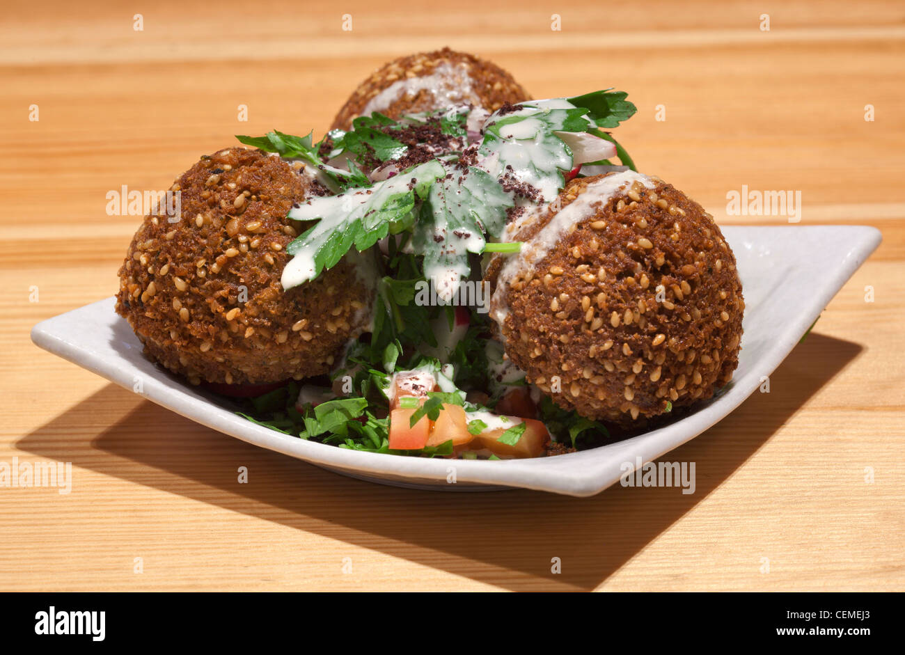 Deep Fried Lamb Parcels at Yalla Yalla Restaurant London Stock Photo