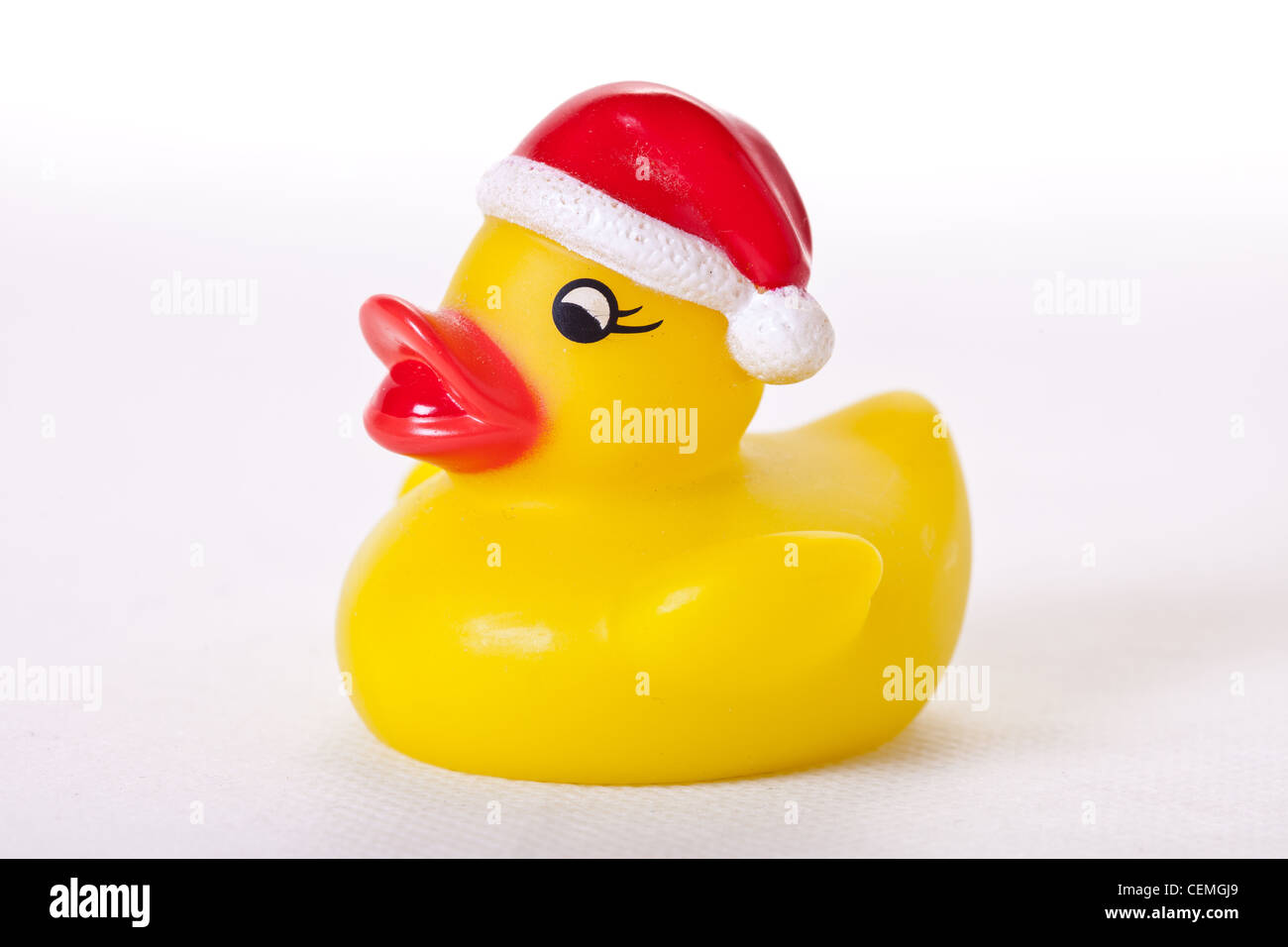 christmas yellow rubber duck,xmas yellow duck Stock Photo