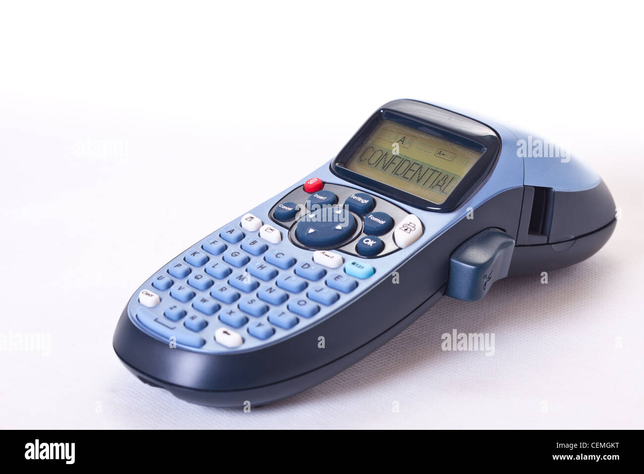 dymo label maker letratag with confidential on screen ready to print Stock  Photo - Alamy