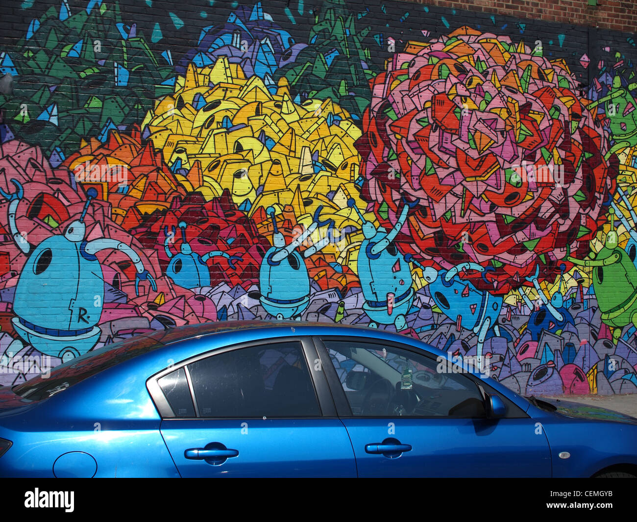 Colorful wall art in Brooklyn, New York Stock Photo Alamy