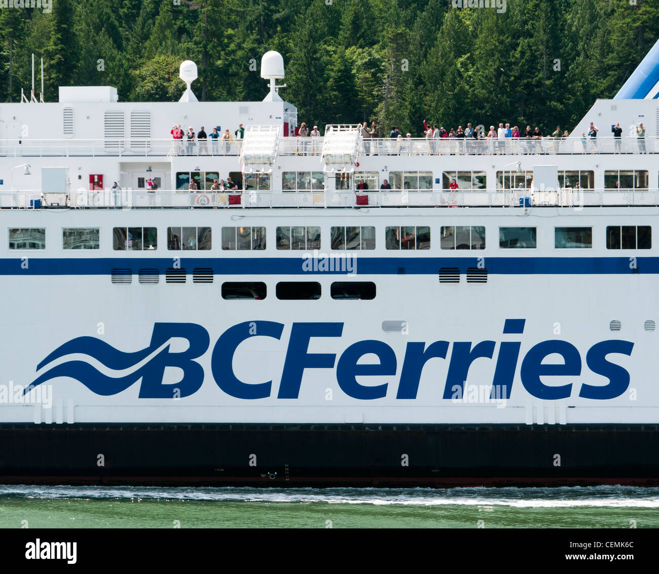 A BC Ferries ferry which serves the Islands off the coast of Vancouver in Canada Stock Photo